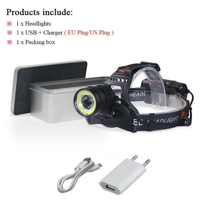 xhp50 headlights led headlamp super bright 20000lm usb charging zoom Head Torch xhp50 lantern 18650 battery hunting camping