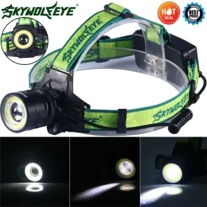 XM-L T6  COB Headlamp Rechargeable Flashlight Head Light Lamp 18650 Bicycle accessories Camping Hiking universal 2017 lights