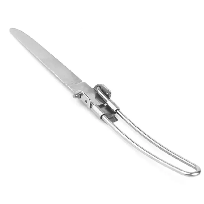 Yofeil Outdoor Camping Picnic Tableware Stainless Steel Portable Folding Spoon Fork Camping Cooking picnic set