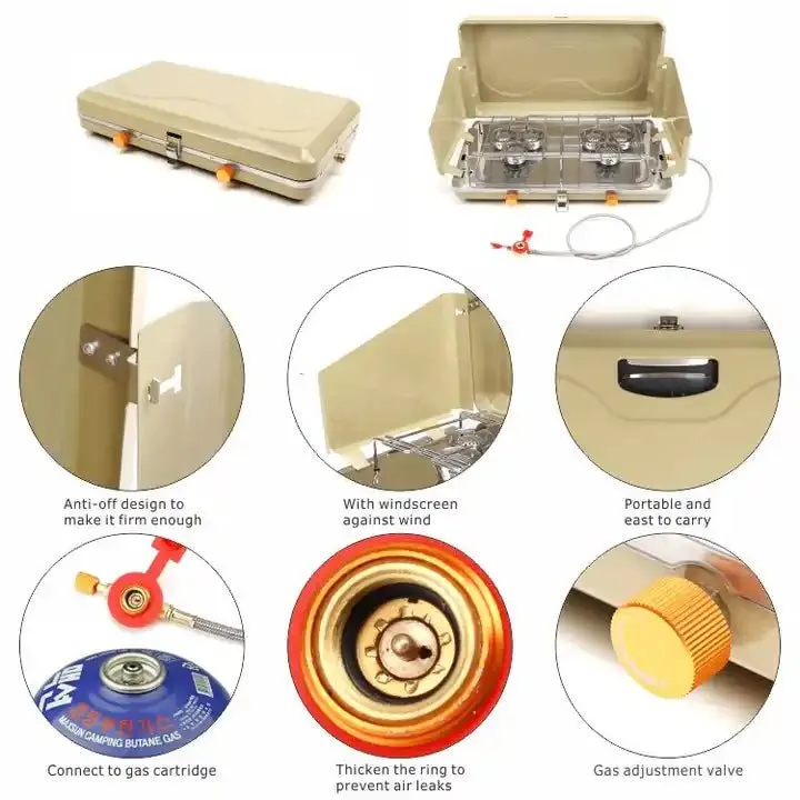 ZYZY Portable Double Burner - Military Brown